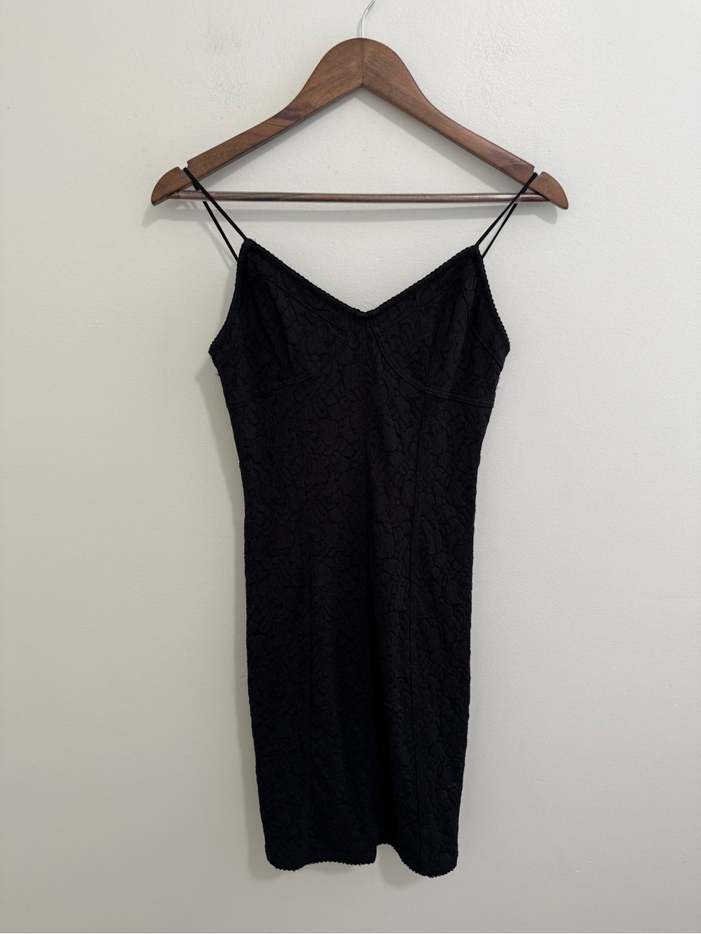 Free People Black Lace Bodycon Mini Dress